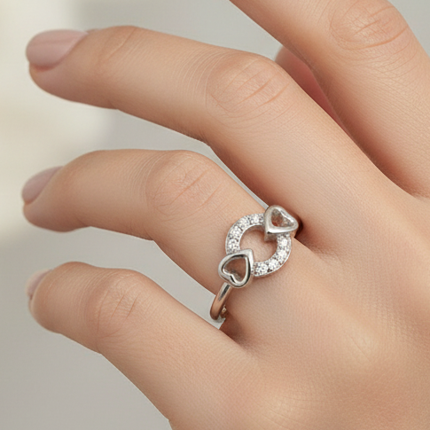 2 Heart  ring