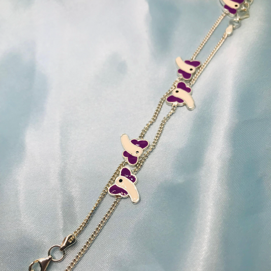 Purple anklet