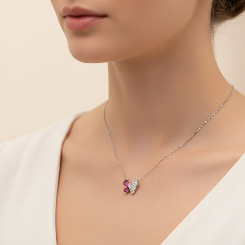 Dual Wing Butterfly Pendant