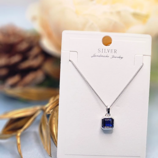 Blue Stone Silver Pendant