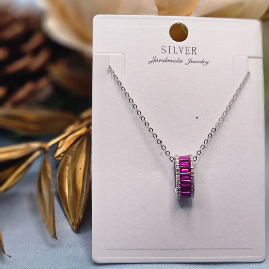 Pink Rectangle Pendant