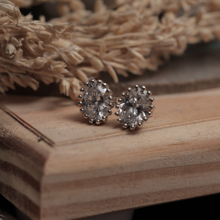 Oval Stones earrings