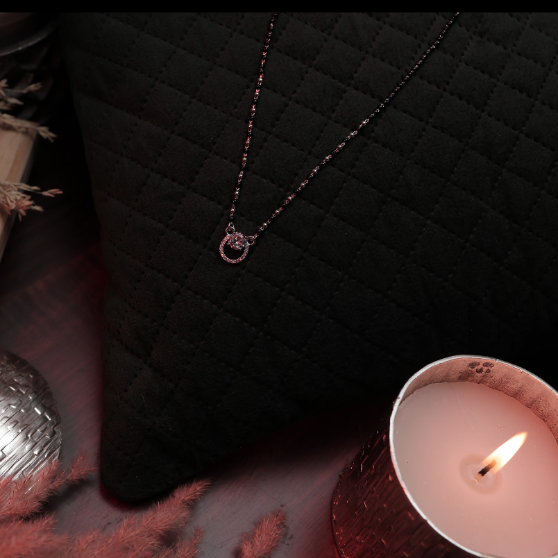 Circle stone mangalsutra