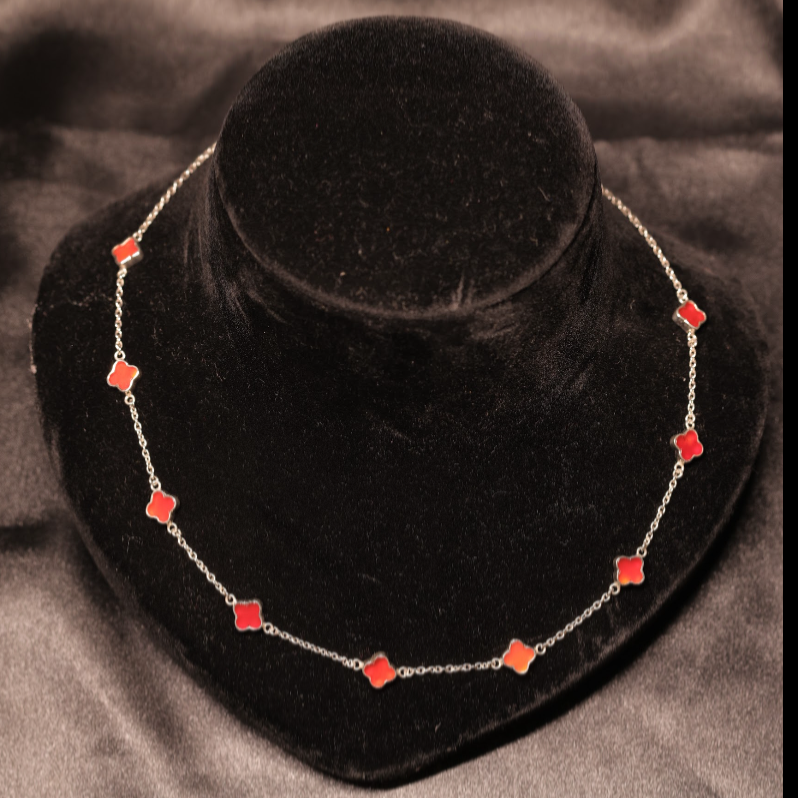 Red plus necklace