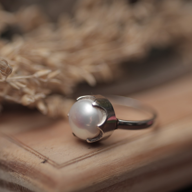 Real pearl ring