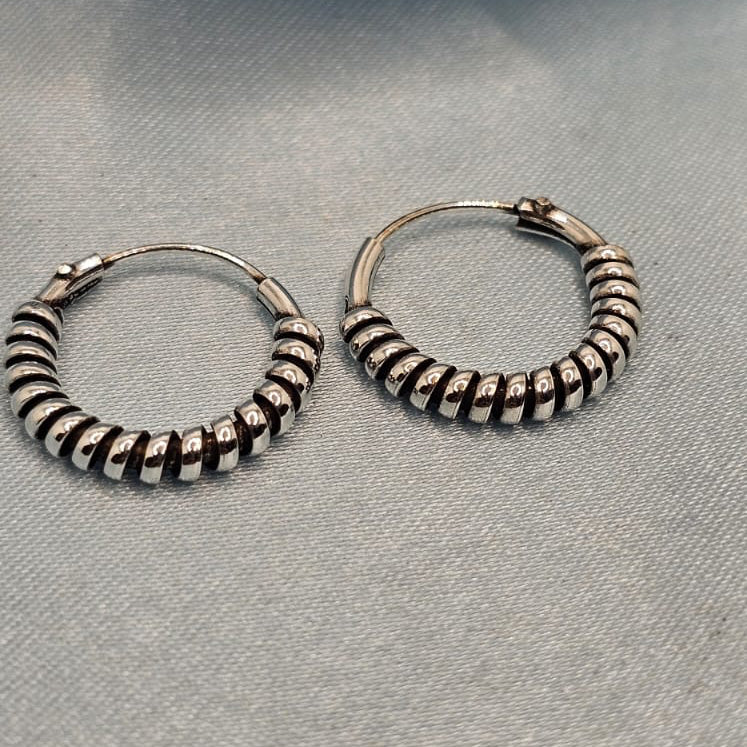 Classic Textured Hoop Earrings