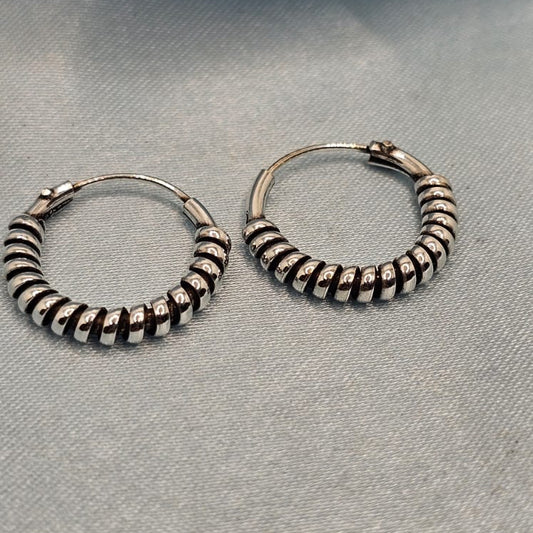 Classic Textured Hoop Earrings