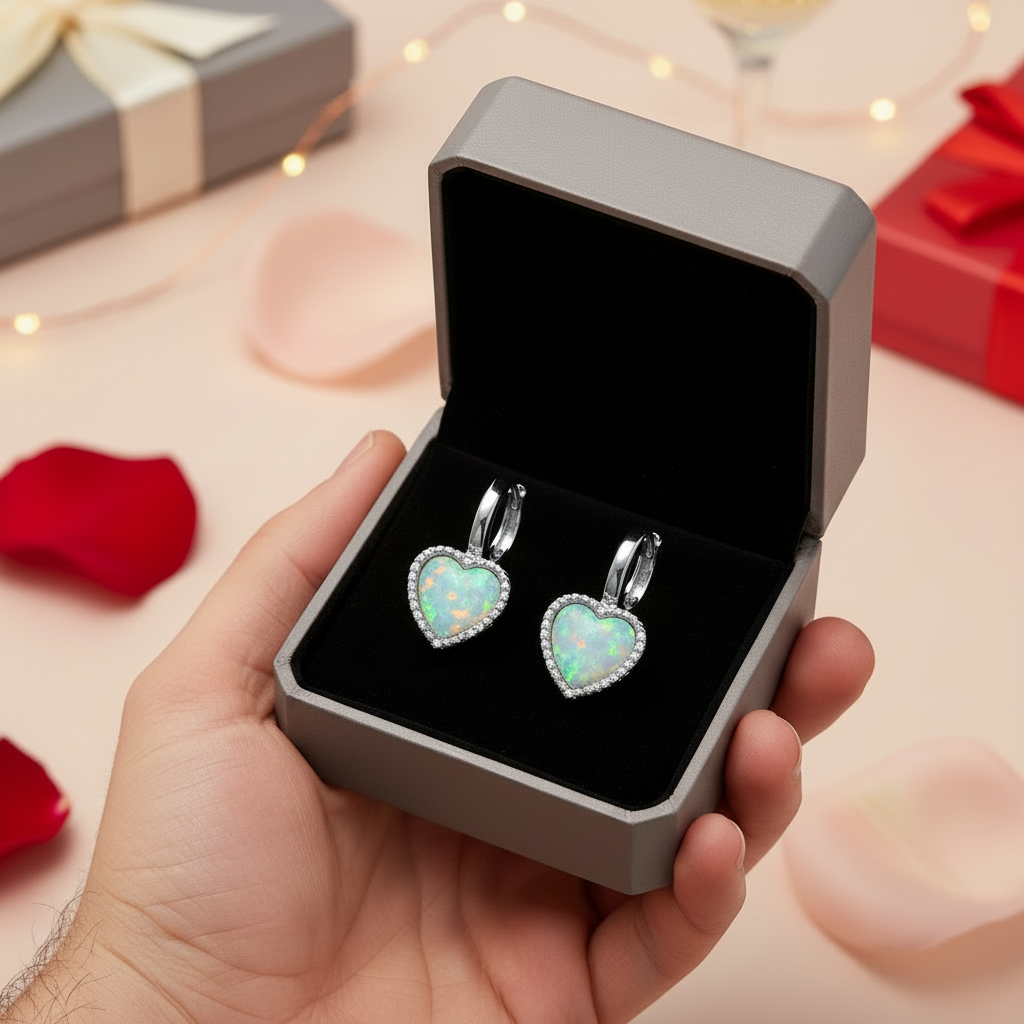 Heart Glow Hoop Earrings