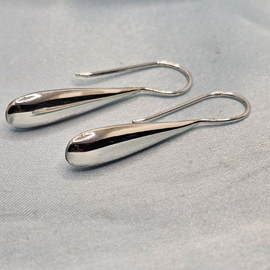 Silver Drop Thread Earrings