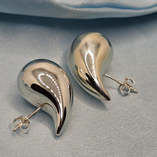 Silver Drop Stud earring