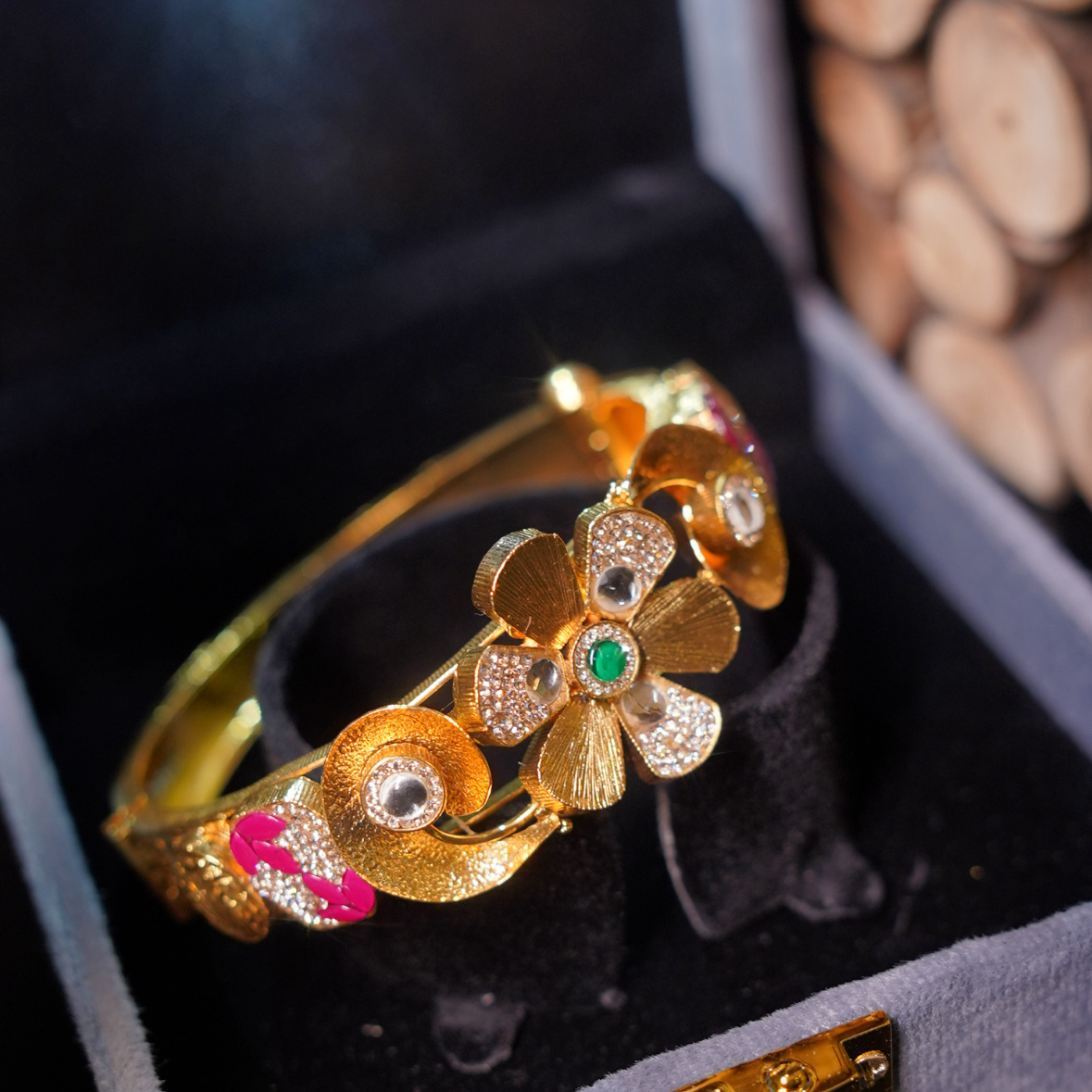 Silver Bracelet with Gold Polish