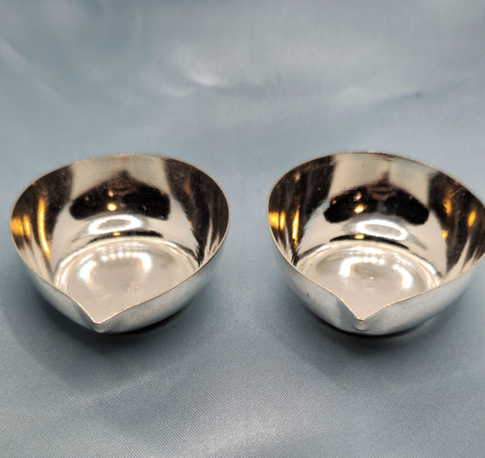 92.5 Silver Small Pooja dia (Set of 2)