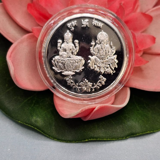 92.5 Silver Laxmi Ganesh Coin 5 gram