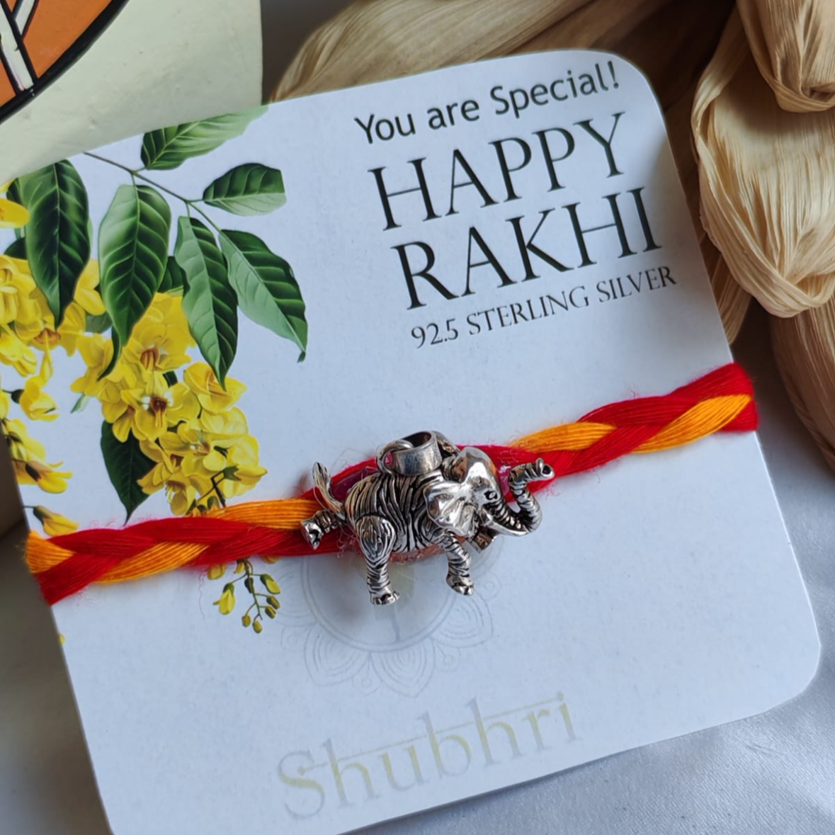 Elephant pendant Rakhi