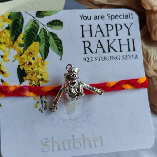 Silver Gorila pendant Rakhi