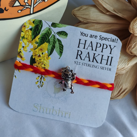 Silver lion Pendant Rakhi