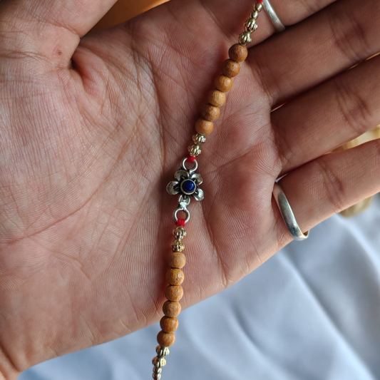 Silver sandalwood Rakhi