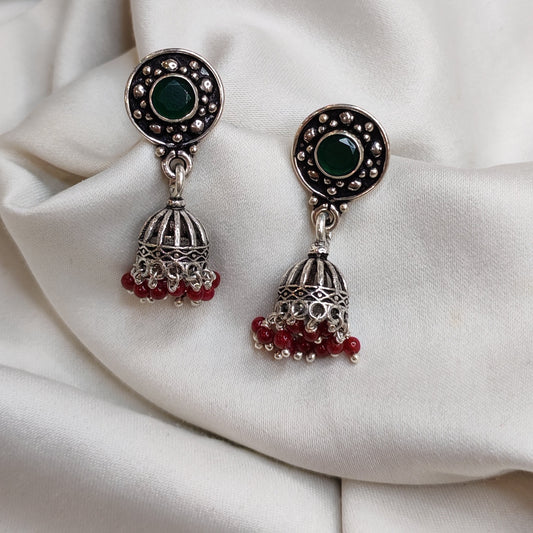 Green Stone Jhumki