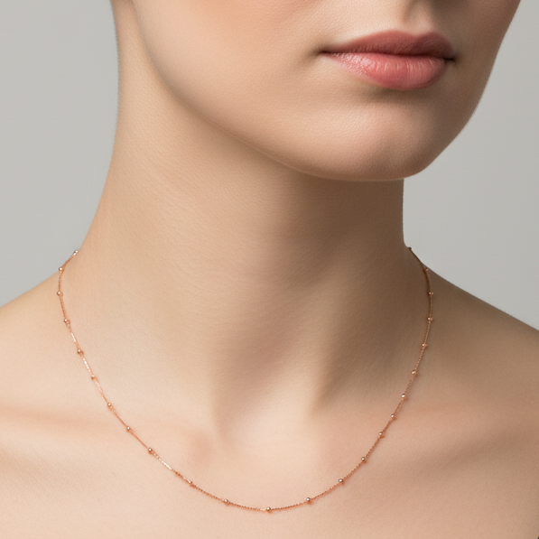 Rose Gold Sleek Chain Circle