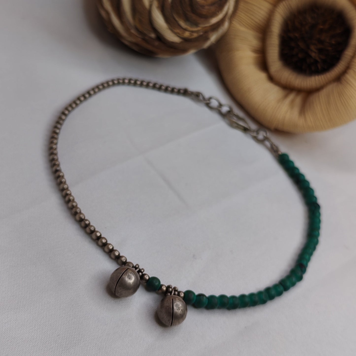 Green Ghungroo  Anklet