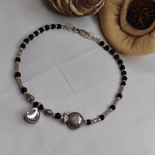 Drop  and tiny fish Anklet