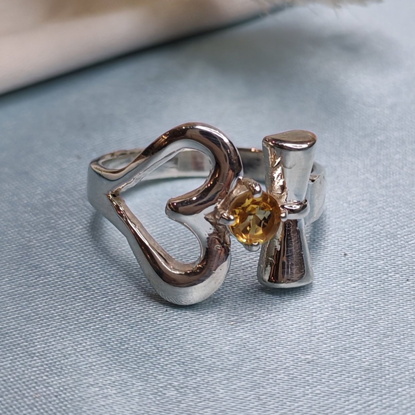 Om Yellow Stone Ring