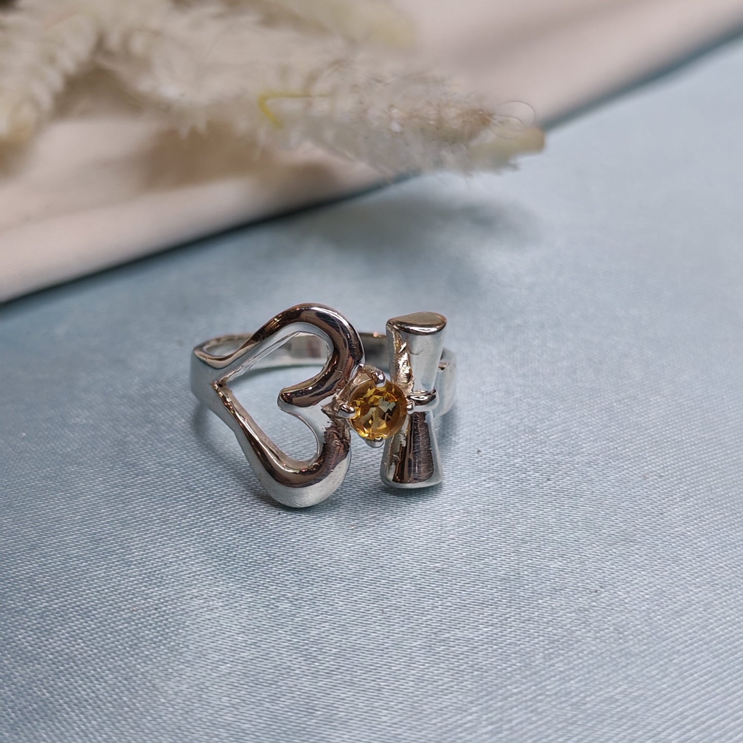 Om Yellow Stone Ring