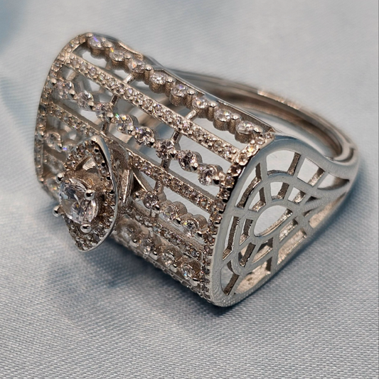 Bold Cocktail CZ Ring