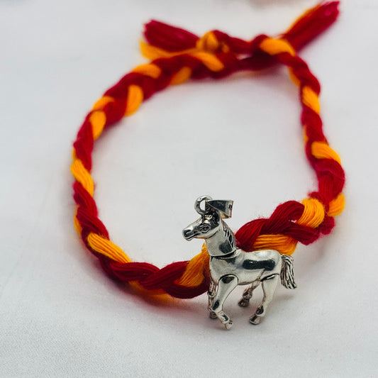 Silver Horse Pendant Rakhi