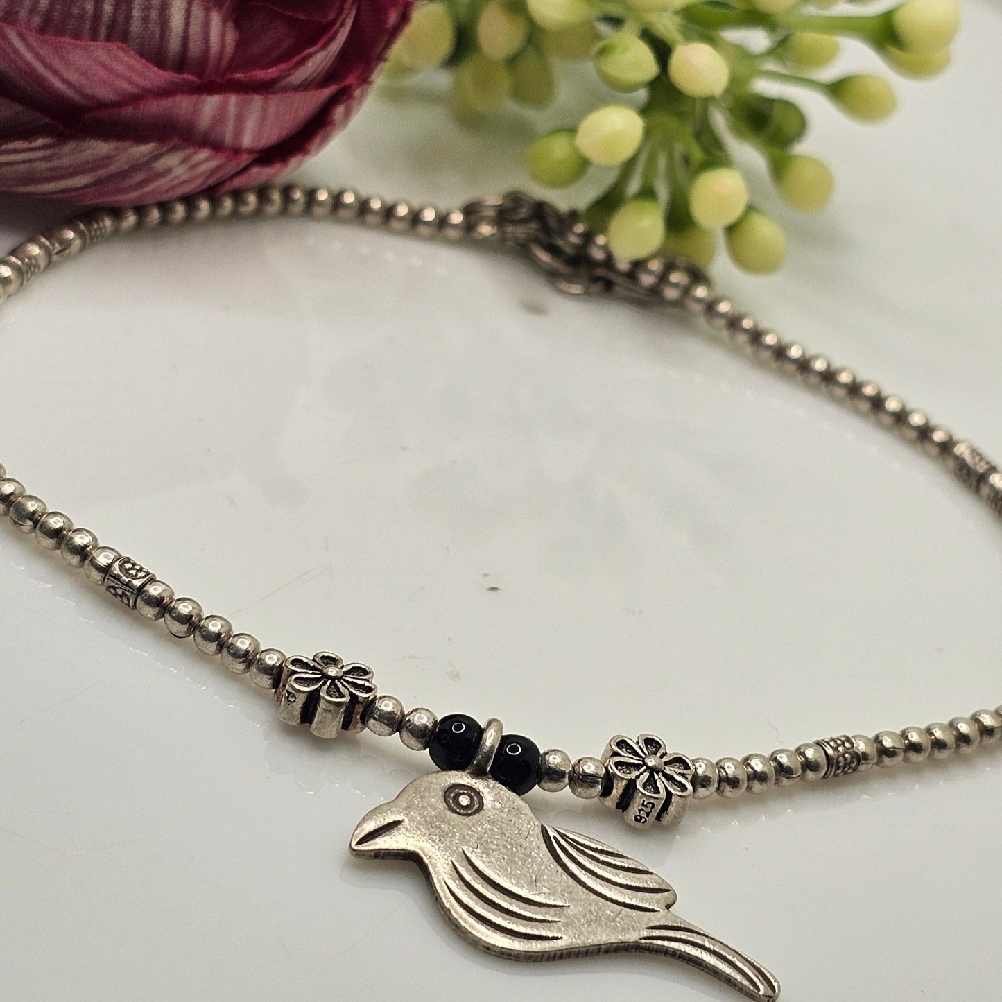 Silver sparrow Anklet
