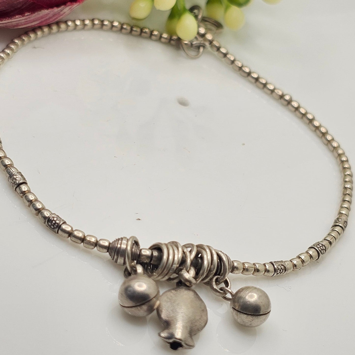 Tiny fish and Ghungru charm Anklet