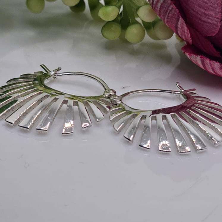 Spiky chic silver Earings