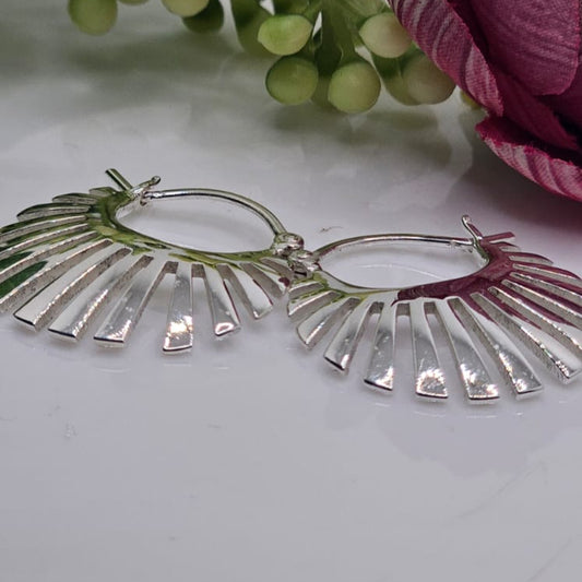 Spiky chic silver Earings