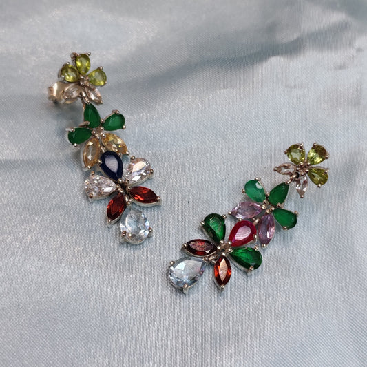 Multicolor Flower Earring