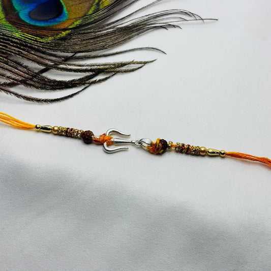 Big Trishul pendant Rakhi