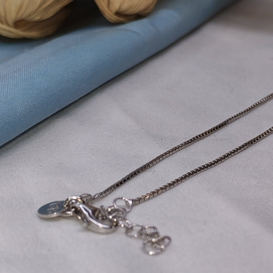 Sleek Silver Anklet